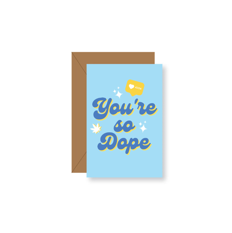 💙 You're So Dope 420 Tiny Greeting Card, Tiny Weed Greeting Cards, 420 ...