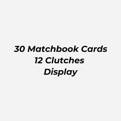 Matchbook Card + Clutch Stash Bag Display Package