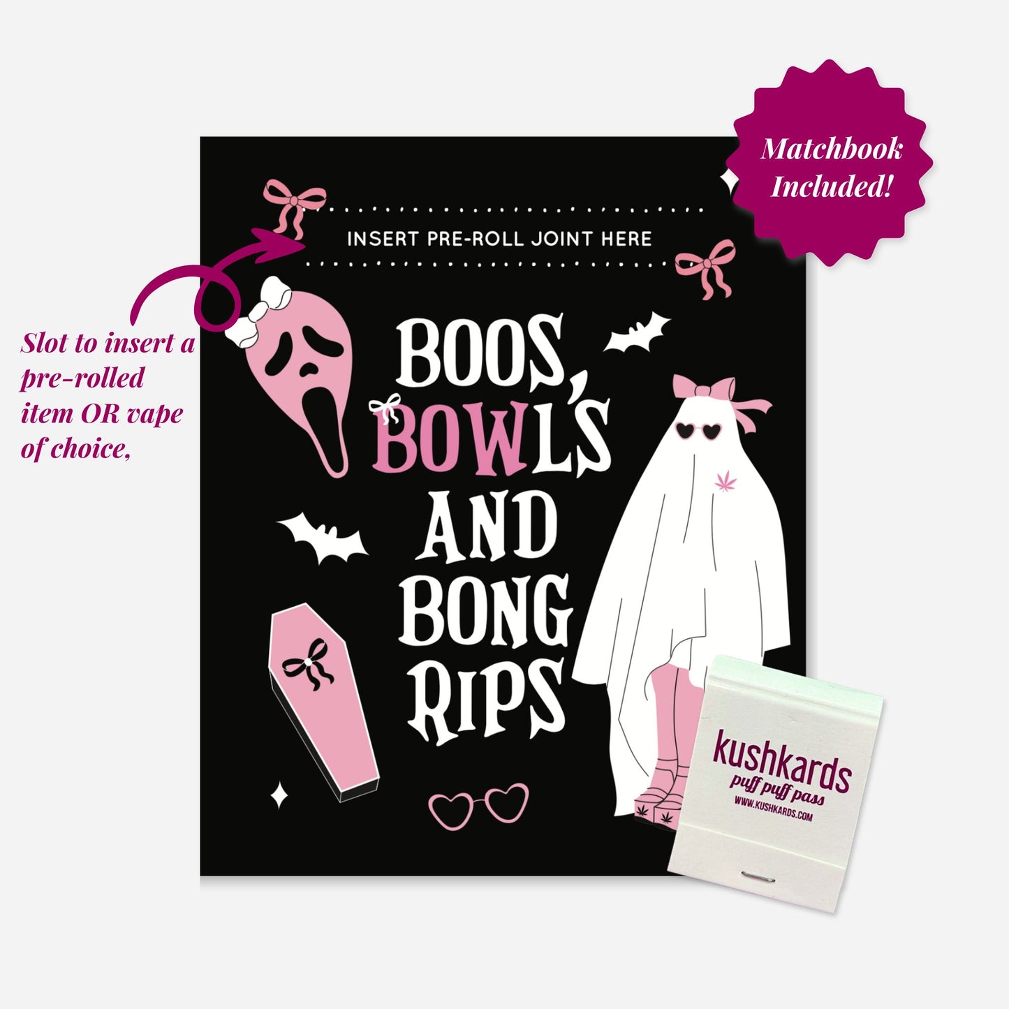 Boos, Bowls and Bong Rips Halloween Greeting Card