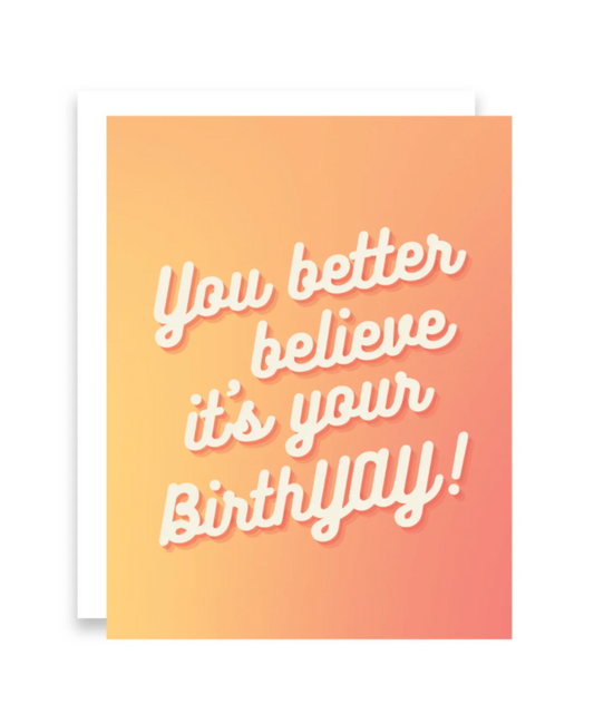 BirthYAY Traditional Greeting Card • Hello There