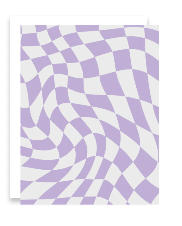 Retro Purple Traditional Greeting Card • Hello There