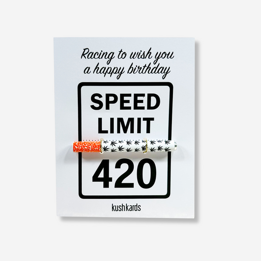 420 Birthday Greeting Card with One-Hitter Pipe