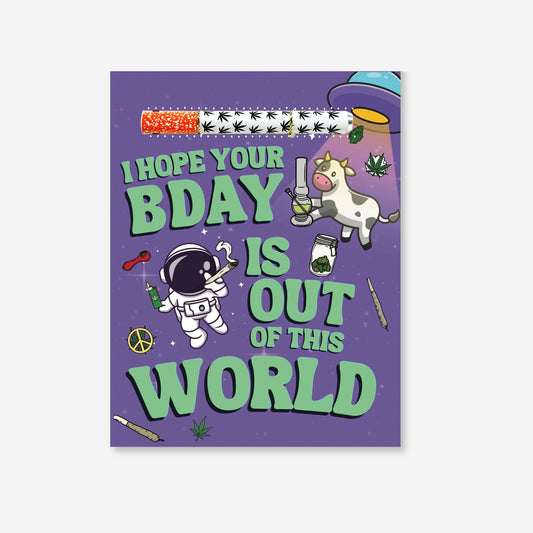 Birthday UFO Out Of This World Greeting Card