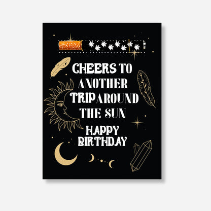 Celestial Birthday Greeting Card 