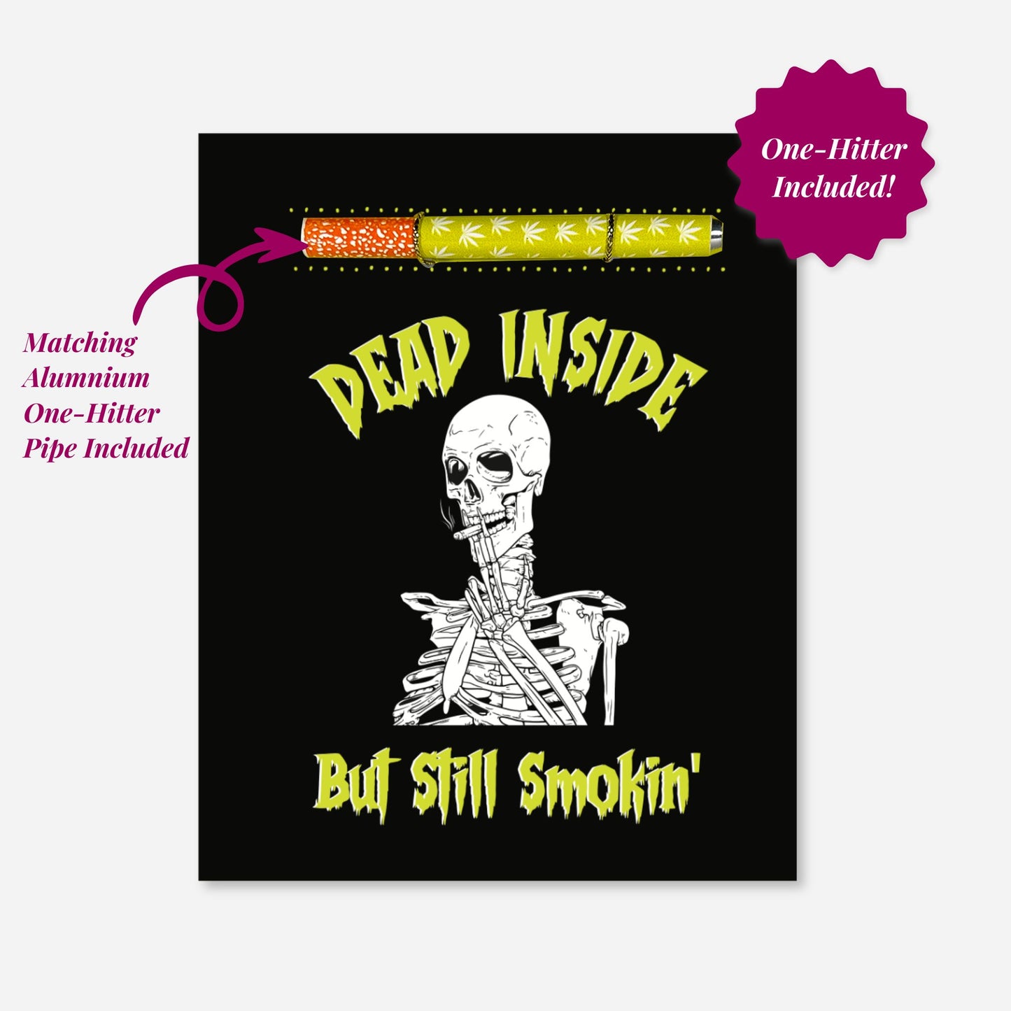 Dead Inside But Still Smokin Halloween Greeting Card