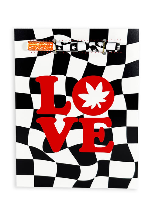 Retro Love Cannabis Greeting Card