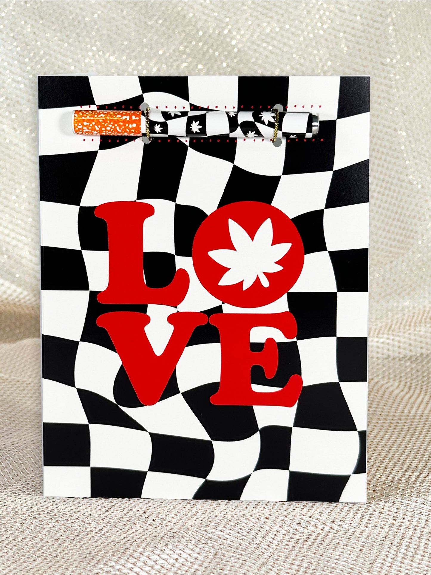 Retro Love Cannabis Greeting Card