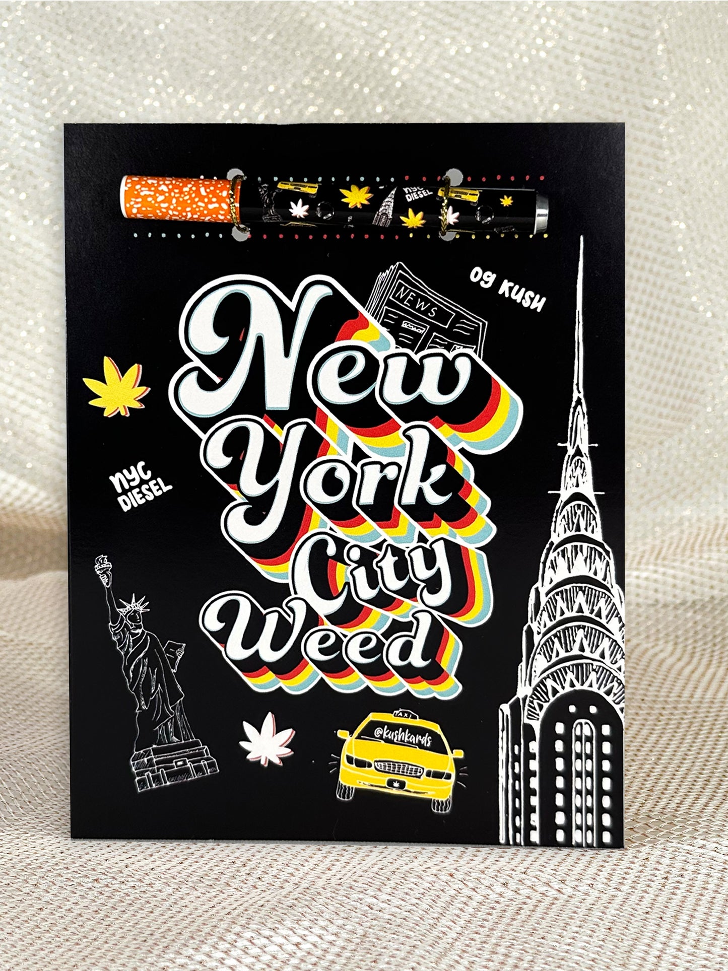 New York City Weed Cannabis Greeting Card