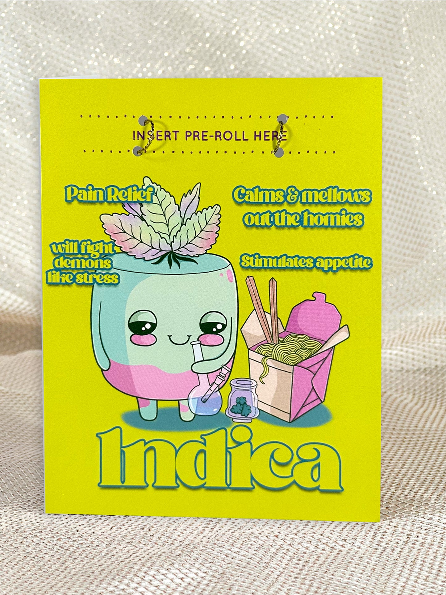 Indicia Greeting Card with One-Hitter Pipe