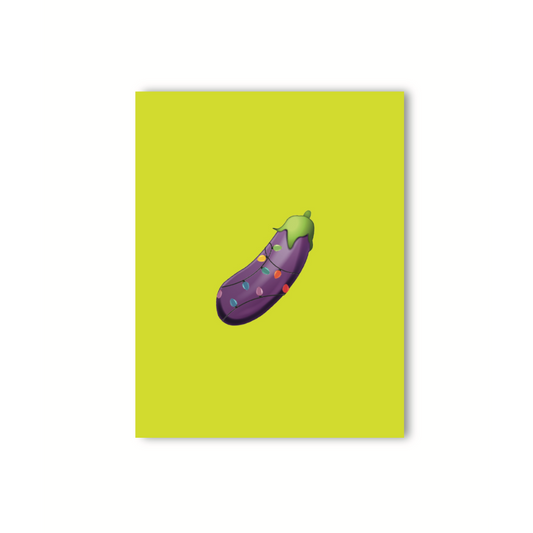 Lit Eggplant 🍆 Naughty Holiday Card