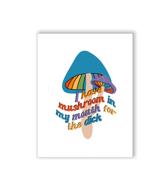 🍄 Mushroom Dick Naughty Greeting Card