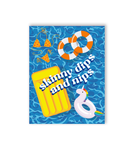 👙 Skinny Dips and Nips Naughty Greeting Card