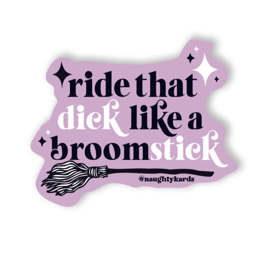 Dick Broomstick Halloween Naughty Sticker