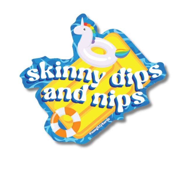 Skinny Dips and Nips Naughty Sticker