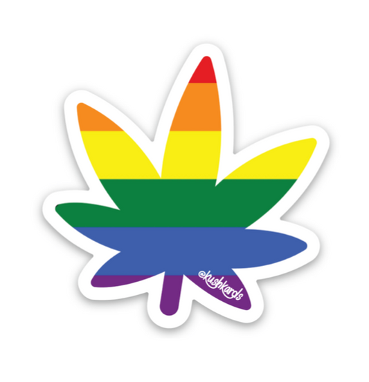 Rainbow Leaf Naughty Sticker