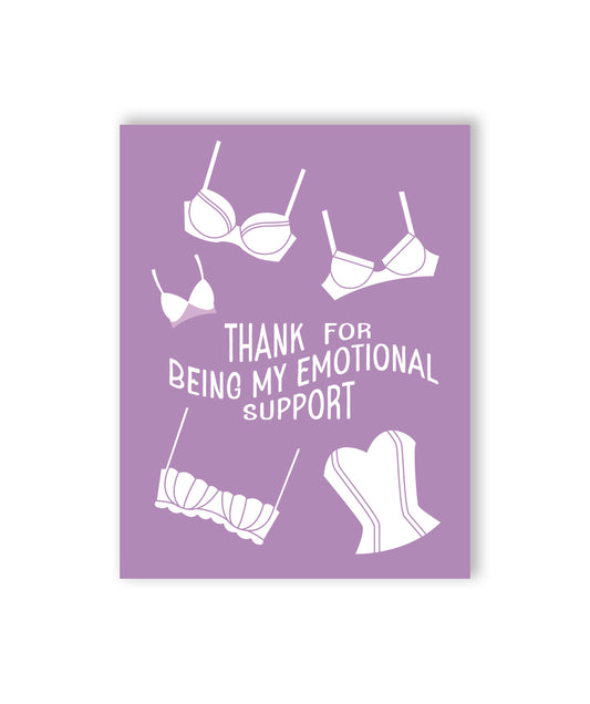 💜 Bra Support Naughty Greeting Card