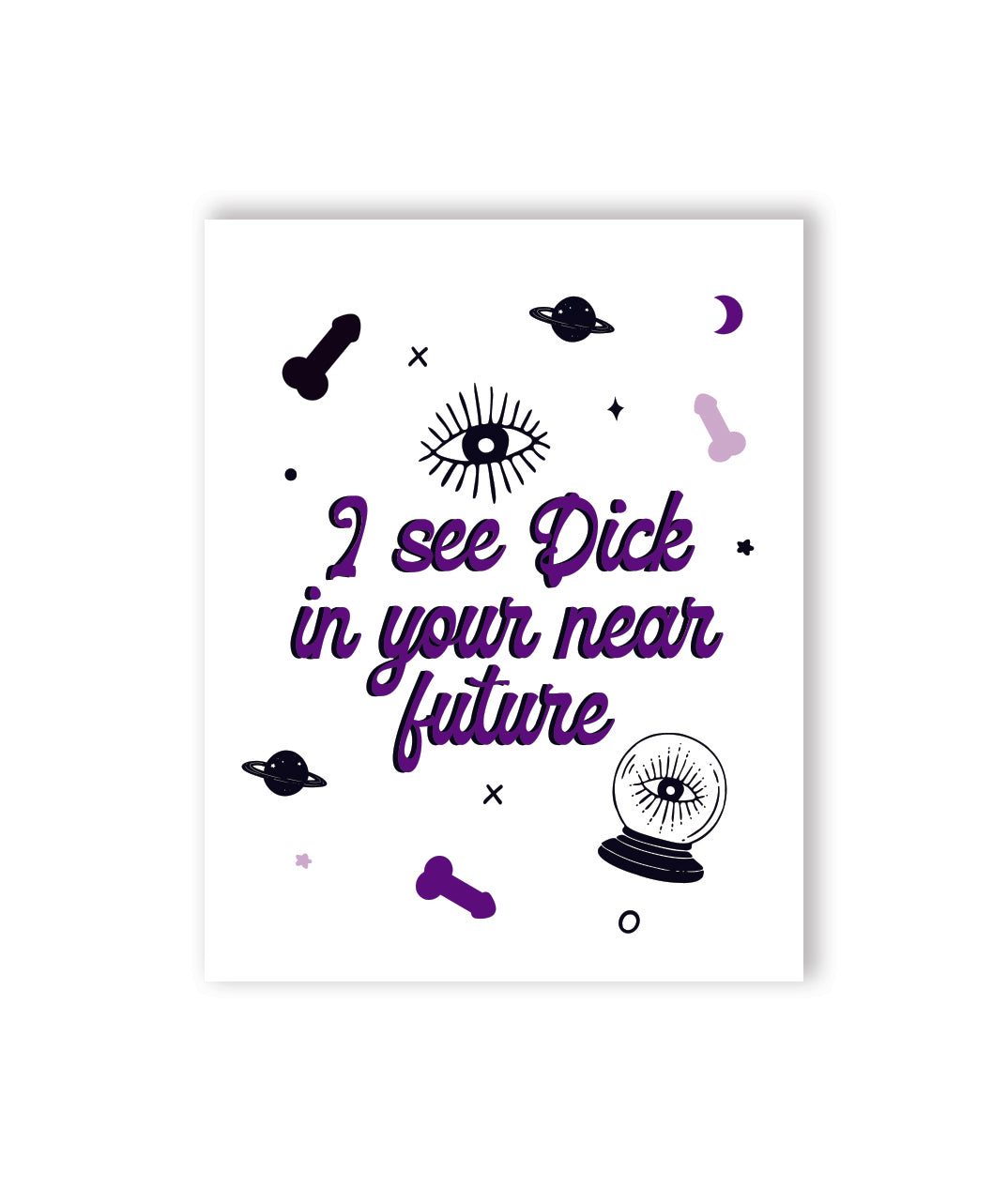 🔮 See Dick In Your Near Future Halloween Naughty Greeting Card