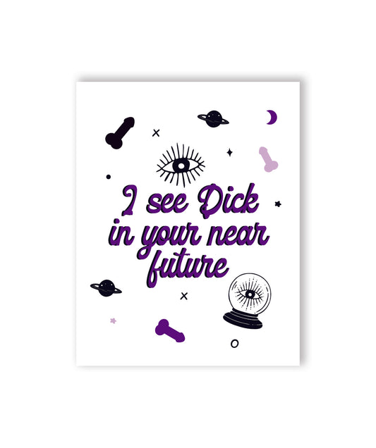 🔮 See Dick In Your Near Future Halloween Naughty Greeting Card