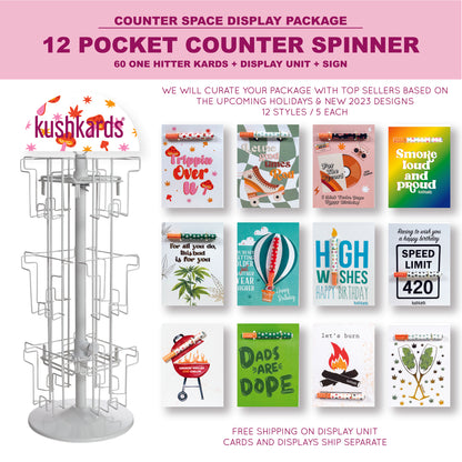 12 Pocket Spinner Counter Display Package