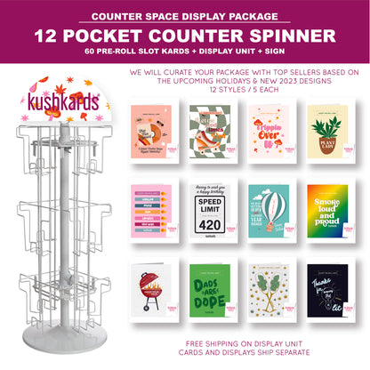 12 Pocket Spinner Counter Display Package