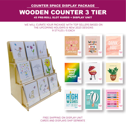 3 Tier Wooden Counter Display Package