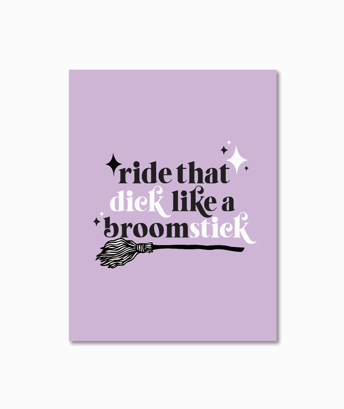 🧹 Broomstick Dick Halloween Naughty Greeting Card