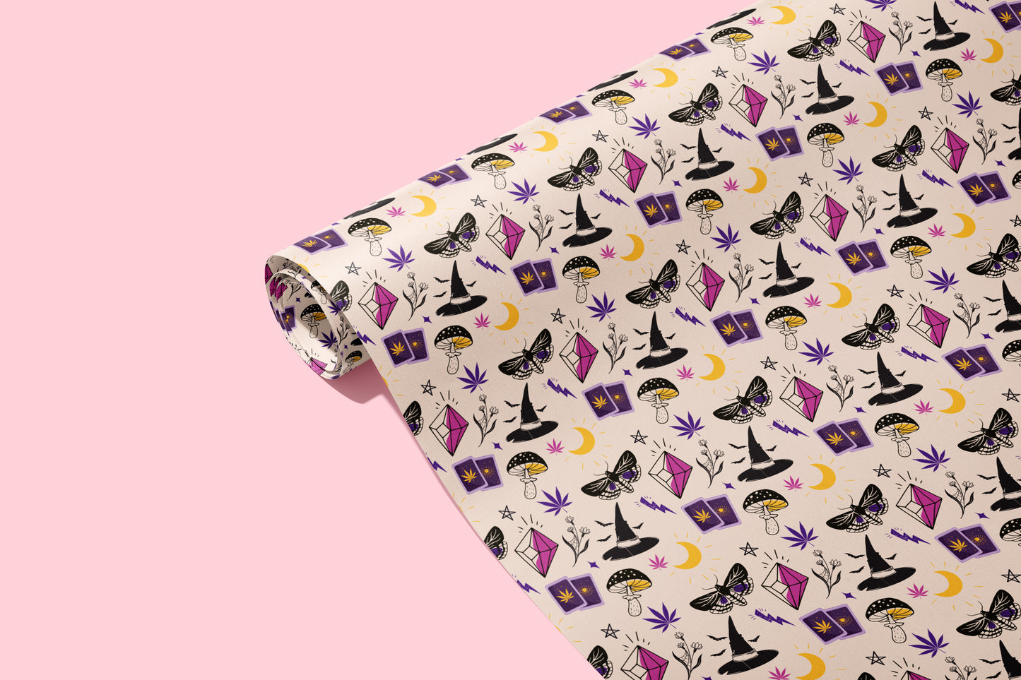 Crystal Ball Witch Wrapping Paper