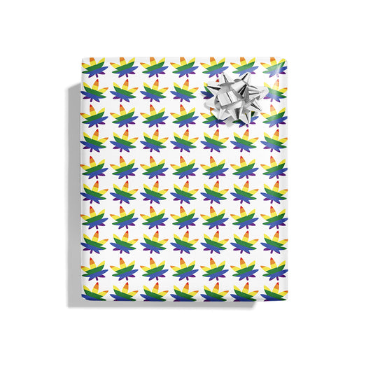 Pride Pot Leaf Naughty Wrapping Paper