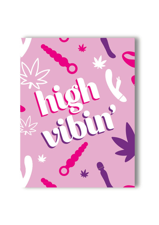 High Vibin' Traditional Style Greeting Card • 420 Greetings