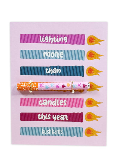 Candles Birthday Card with One Hitter Pipe