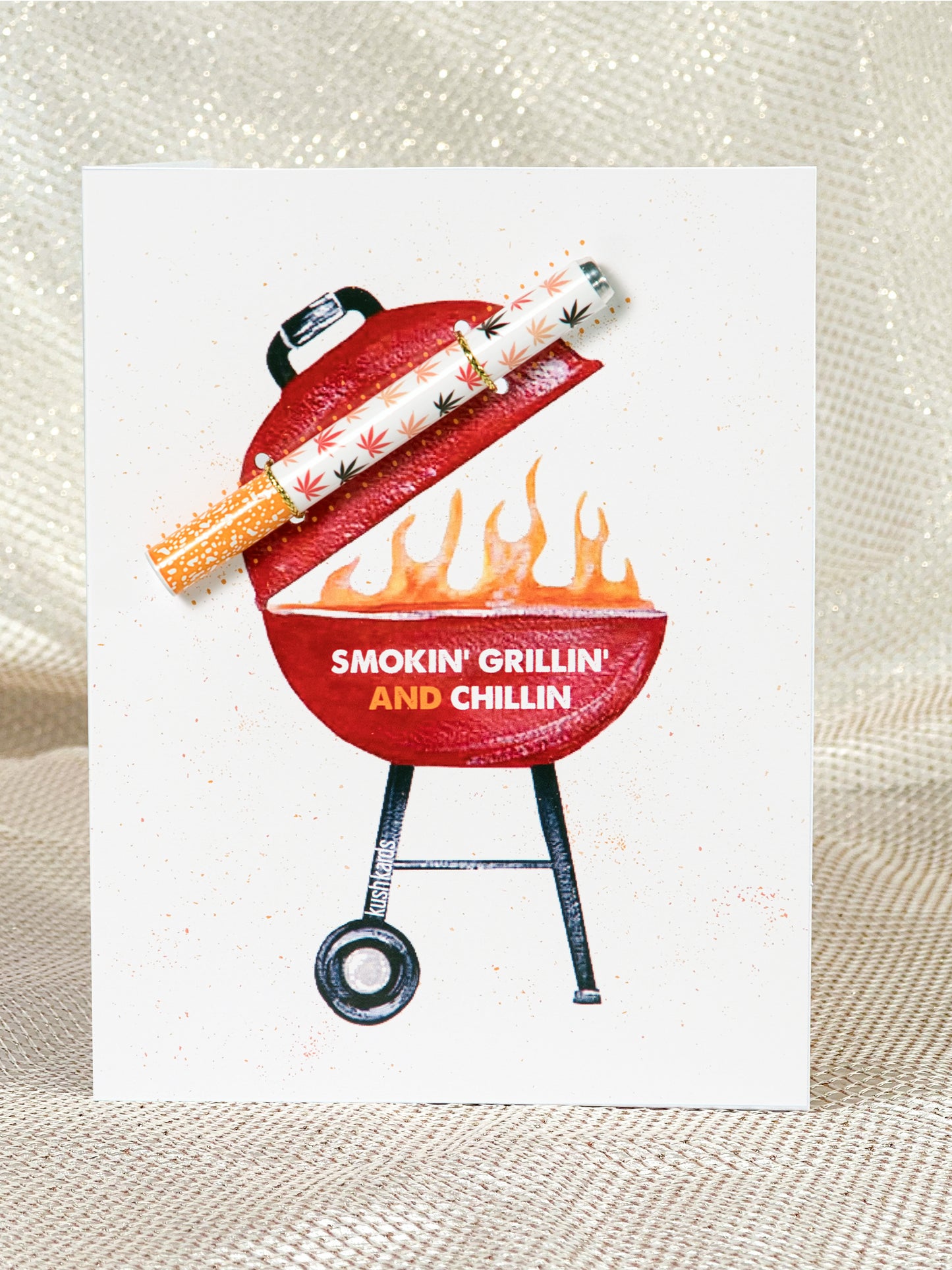 Smoking Grilling and Chilling Cannabis Greeting Card