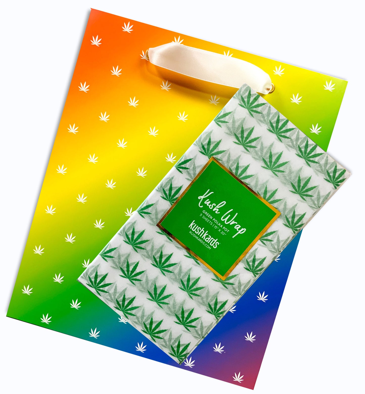 Rainbow Cannabis Pot Leaf Gift Wrap