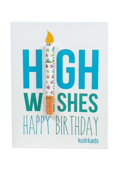 High Wishes Birthday Card with One-Hitter Pipe