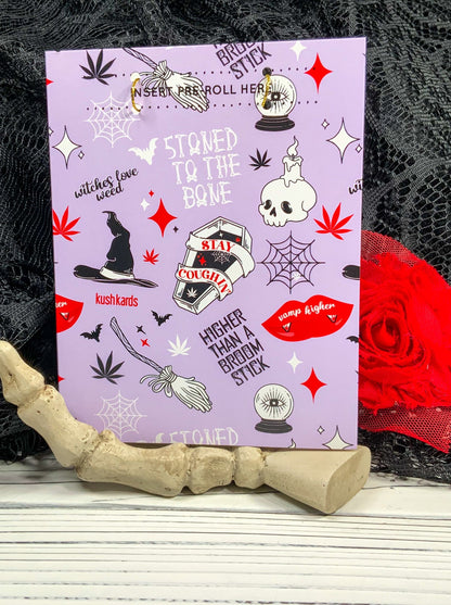 ⚰️ Halloweed Stoned to the Bone Halloween Card