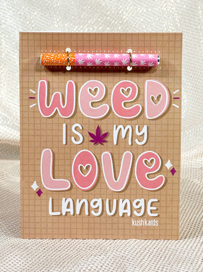 Love Language Cannabis Greeting Card