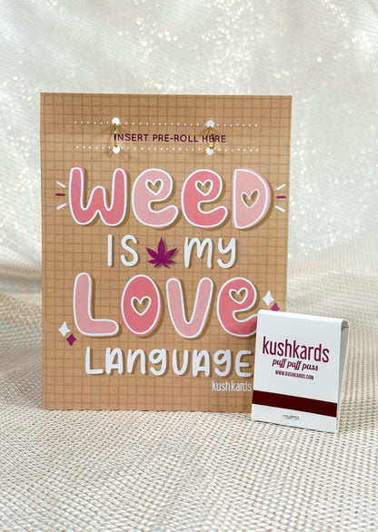 Love Language Cannabis Greeting Card