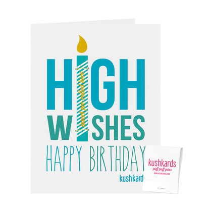 High Wishes Birthday Card with One-Hitter Pipe