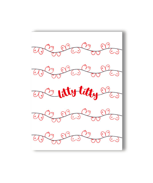 Litty Titty Holiday Naughty Card