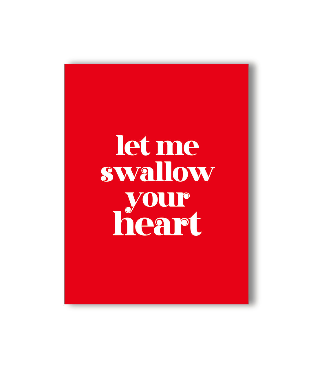 Swallow Your Heart Valentine's Day Card