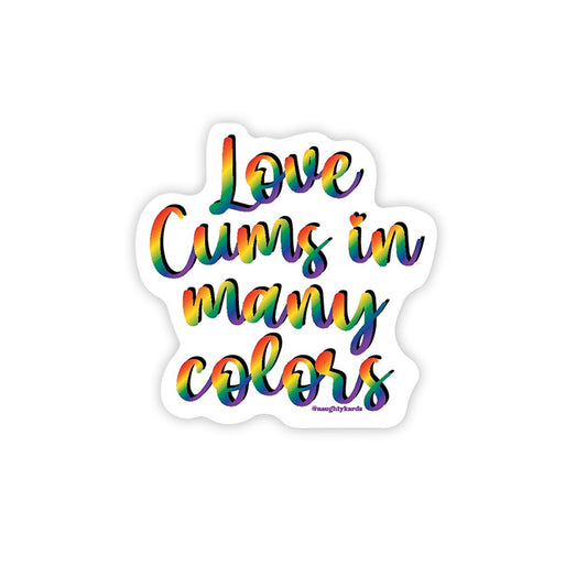 Love Cums Naughty Sticker