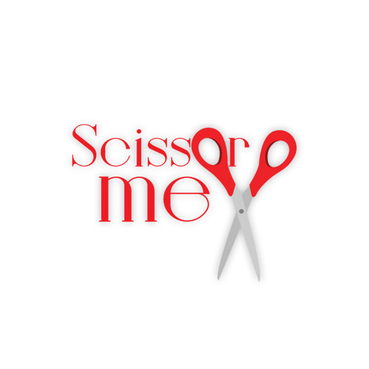 Scissor Me Naughty Sticker