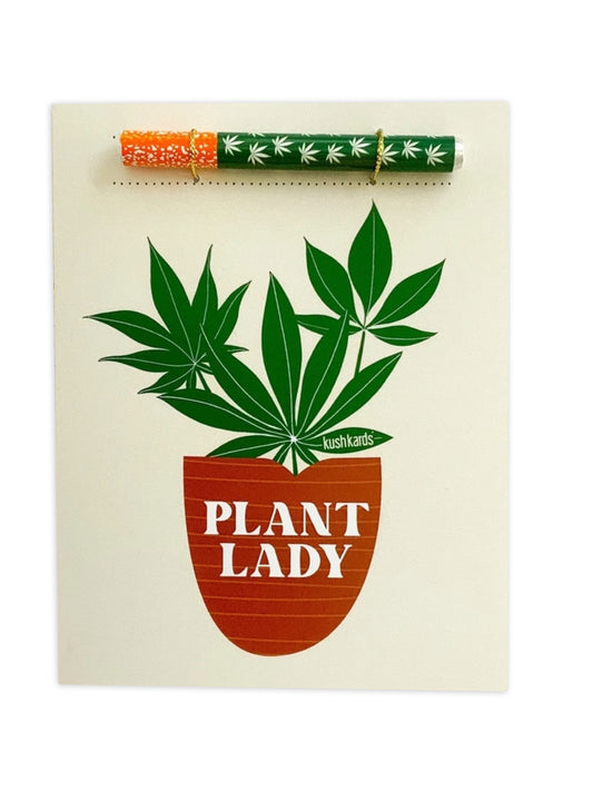 Plant Lady Cannabis Greeting Card