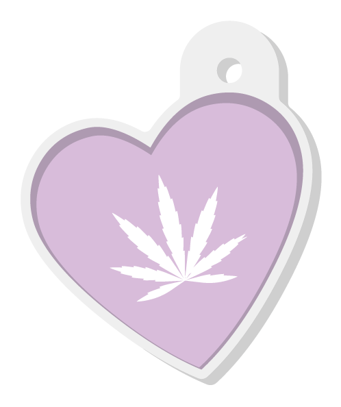 Purple Sweet Heart Kush Charm